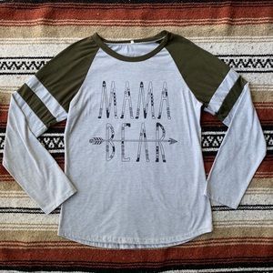 mama bear baseball style t